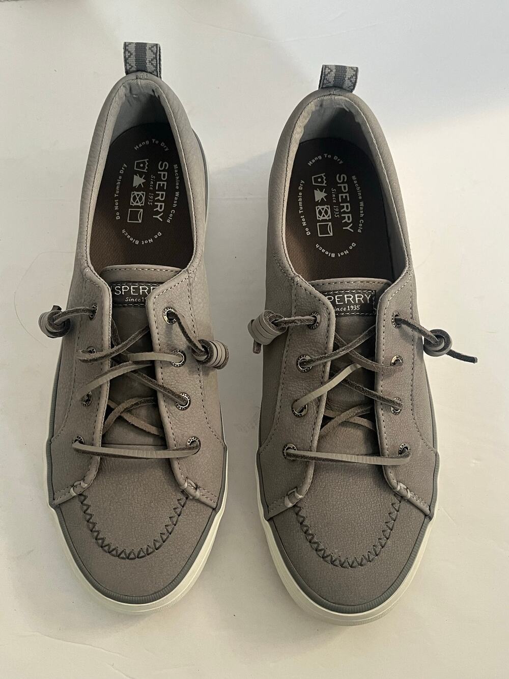 Women's Sperry Crest Vibe Gray Casual Sneakers Slides Slip-on Shoes Size 10